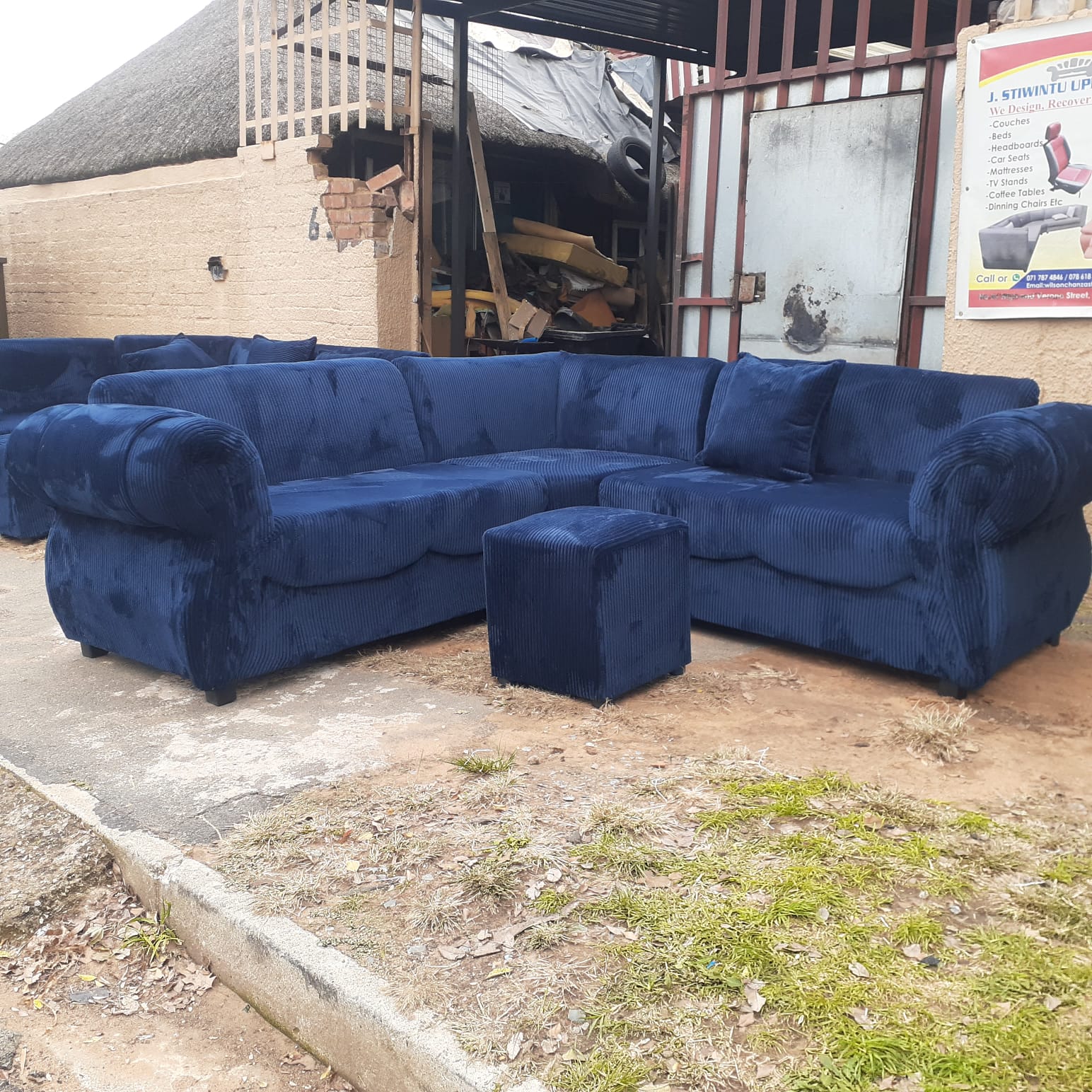 Elegant Blue Sofa